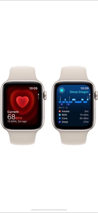 Apple watch SE(2023), GPS, Carcasa Starlight Aluminium 44mm, S/M