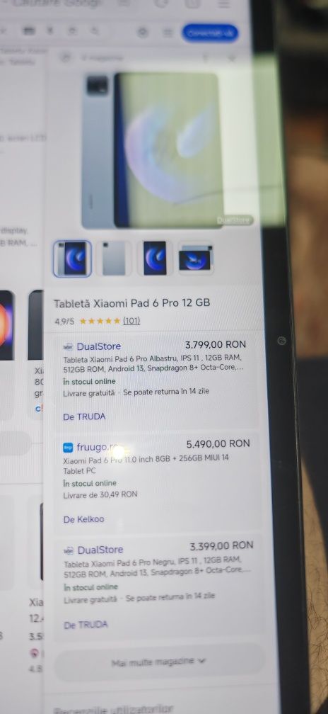 Tabletă Gaming Xiaomi Pad 6 pro 12gb 256,50megapixeli