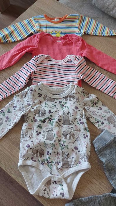 Лот блузи и боди с дълъг ръкав за бебе, размер 80