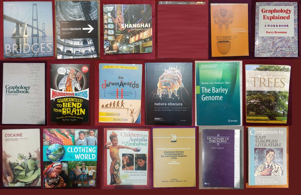 Архитектура, ергономия, графология, природа, игри, мода - 17 книги