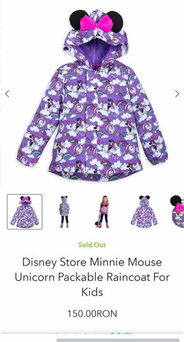 Geacă Minnie Mouse Disney, 3, 4 ani, 100 cm, primavara - toamna