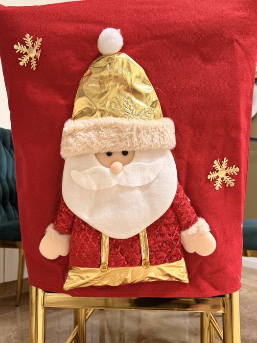 Set husa spatar scaun Mos Craciun