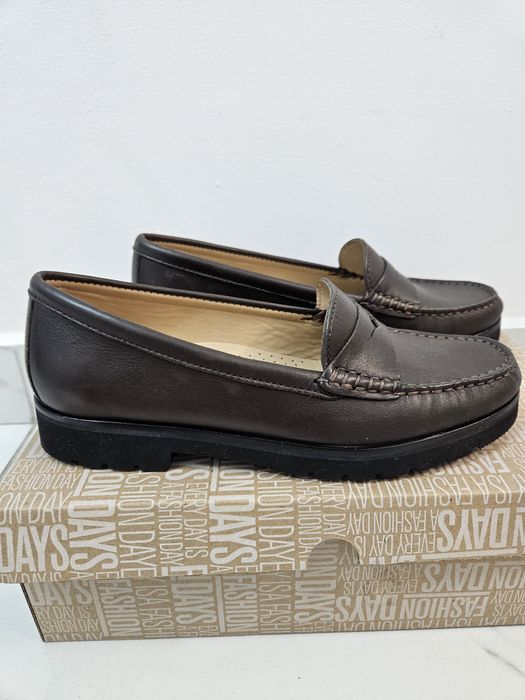 Pantofi Mocasini damă piele naturală NOI 80% REDUCERE 37