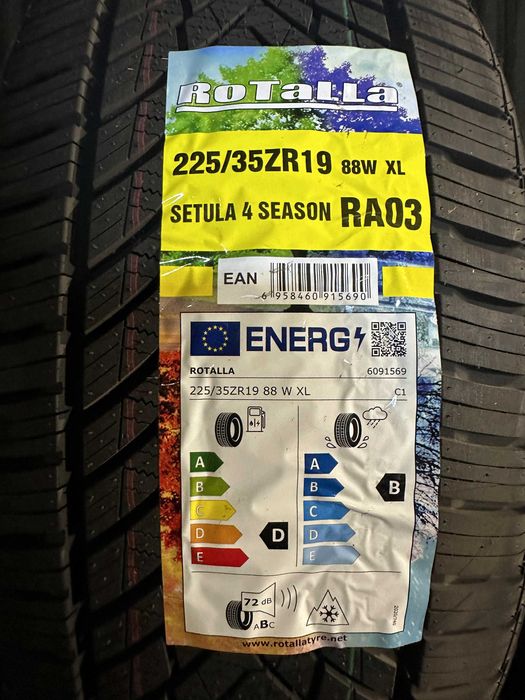 Нови всесезонни ROTALLA SETULA 4 SEASON RA03 225/35R19 88W XL НОВ DOT