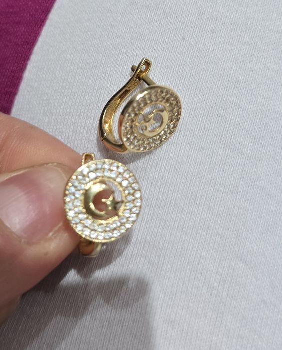 Cercei aur 14k  nou , 2 perechi