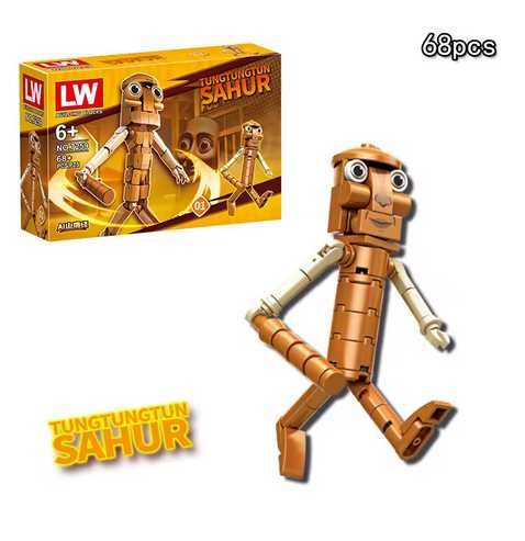 Joc tip Lego set Italian Brainrot Thung Sahur 8 figurine 518 piese