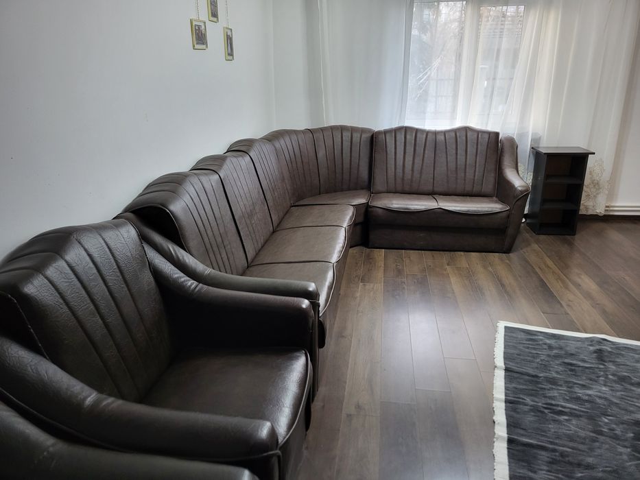 Schimb coltar piele extensibil cu lada depozitare