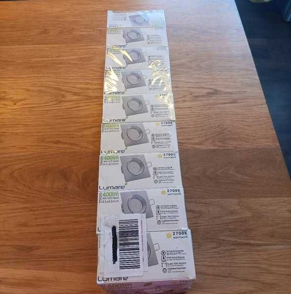 НОВИ! LED лунички 4W, 400 лумена, IP44, топло бяло, 83мм, 9 бр/к-кт