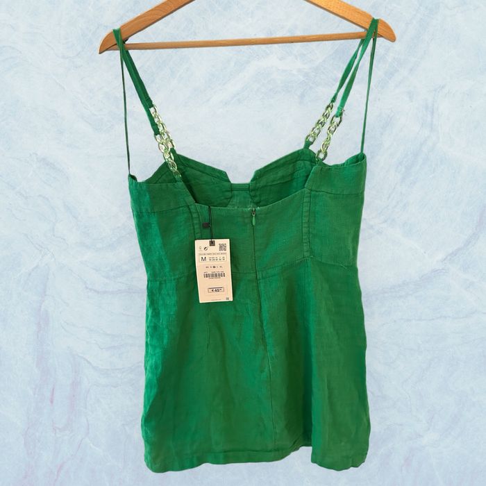 Rochie de vara, de in tip corset Zara cupe definite verde 38