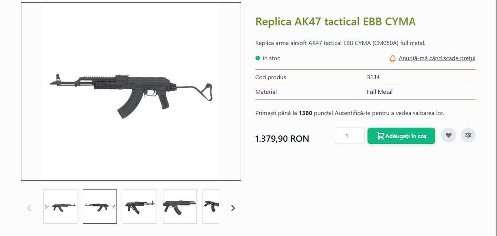 Arma airsoft ak-47