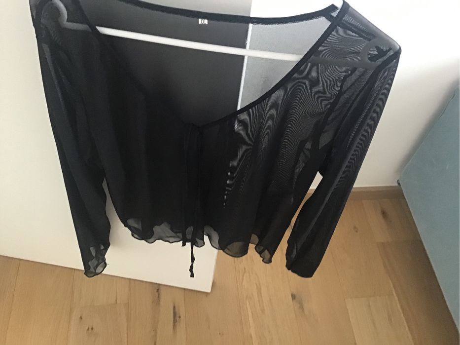 Bolero din voal negru marimea 2xl