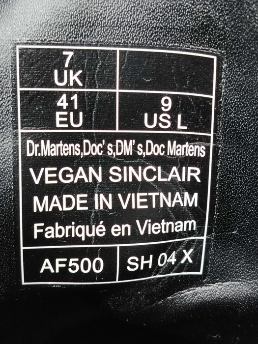 Dr. Martens Vegan Sinclair ghete bocanci, mr. 41, interior 25,5 cm