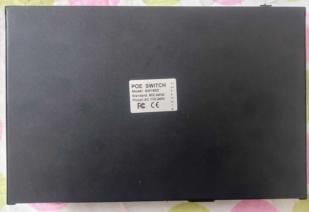 POE Switch SW1602 - 16 порта 10/100M + 2 гигабитови uplink