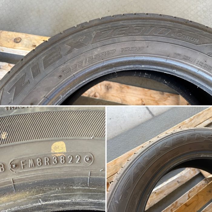 4бр. Отлични Летни Гуми 235/55R/17 -FALKEN- DOT:3822- 6.1мм+5.1мм