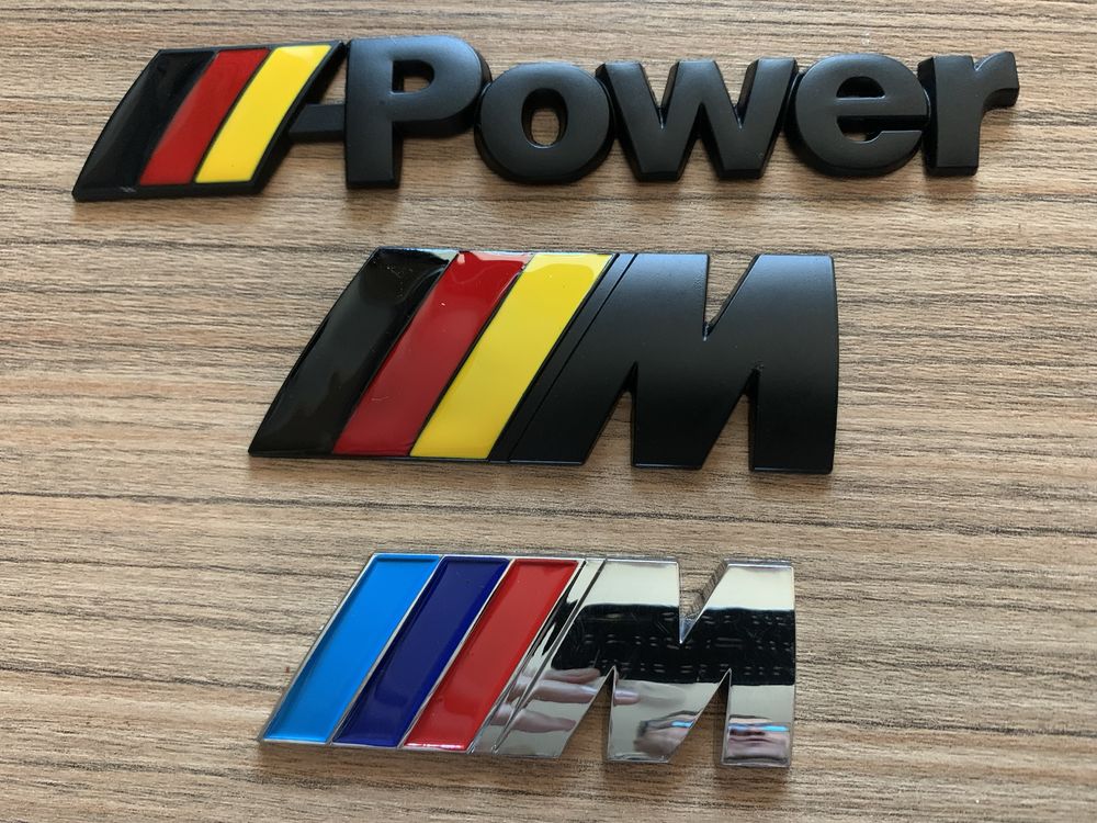 Embleme BMW negru mat si argintiu