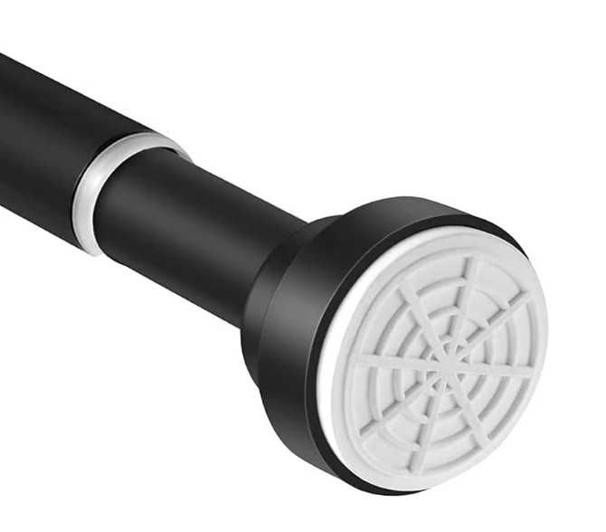 Bara telescopica pentru perdea 125-220 cm, XL, negru