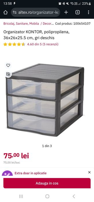 Vând organizator