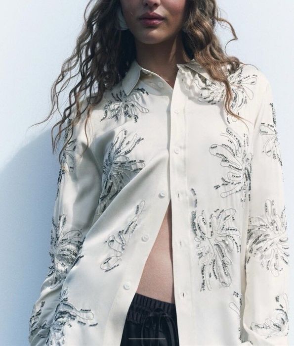 Риза ZARA с камъни маниста