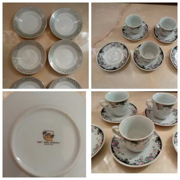 Японские мини тарелки блюдца 6шт и китайсие чашки за все 50 тыс