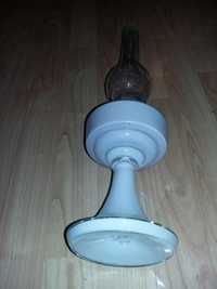 Felinar gaz lampant,lampa sticla opalina traditional petrol lampant