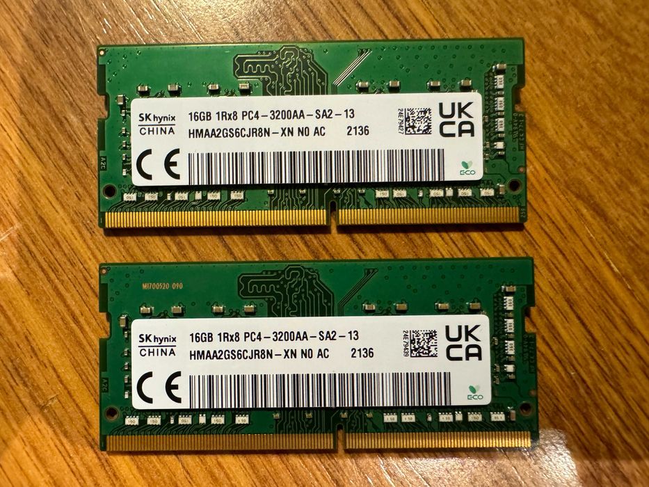 НОВА Hynix 32GB / 16GB 3200MHz PC4 SODIMM Ram памет за лаптоп