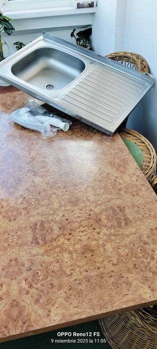 Chiuveta inox anticalcar & blat bucatarie