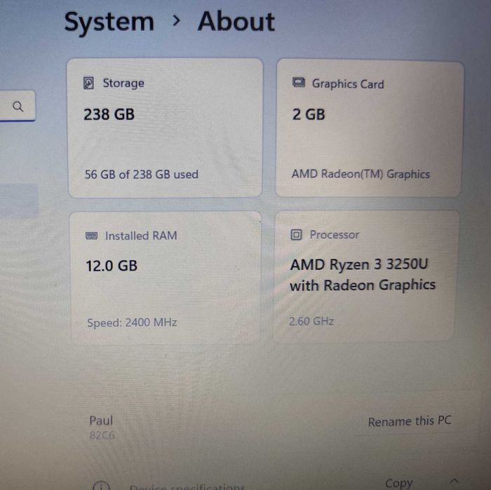Laptop Lenovo 12GB RAM