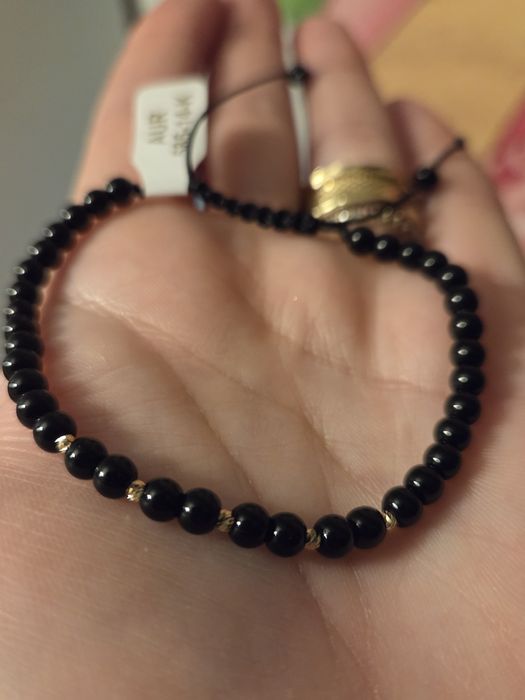 Bratara cu bile de aur 14k