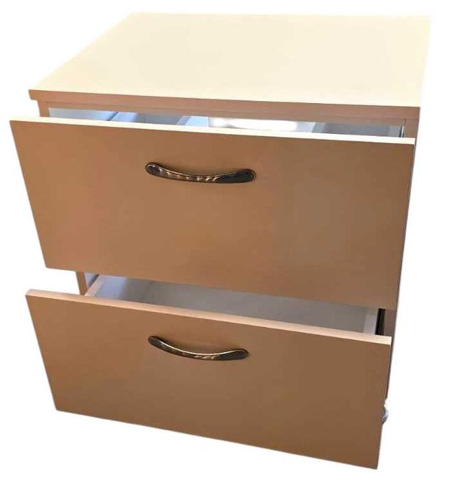 Masca Lavoar Baie Cappuccino Mat, 4 picioare H=80 mm, 2 sertare, MDF