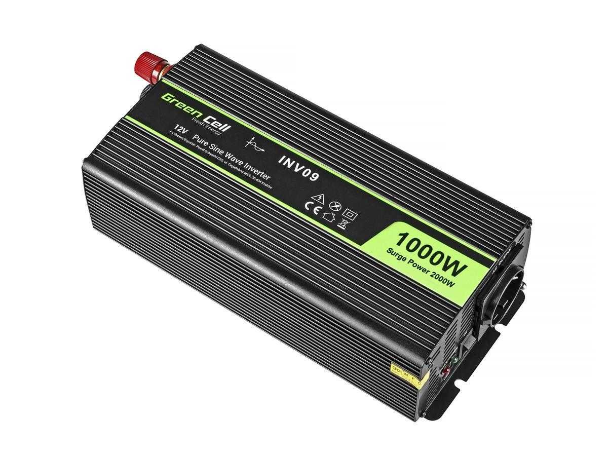 Convertor De Tensiune, 12V 1000W, Sinus Pur Green Cell INV16