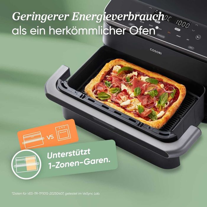 Фритюрник с Горещ Въздух Cosori Dual Blaze TwinFry CAF-TF101S,10л.НОВО