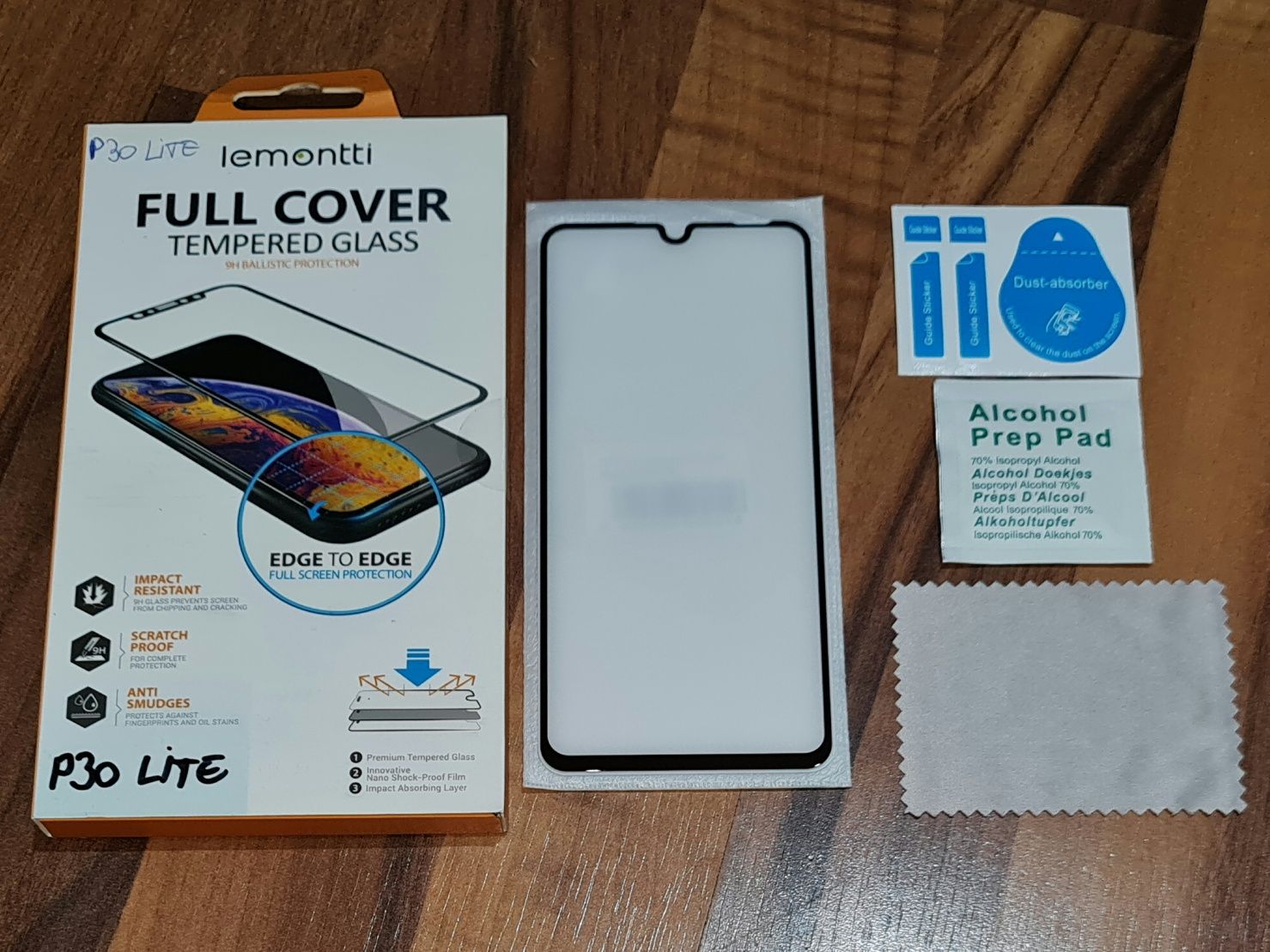 Folie sticla full cover originala Lemontti Huawei P30 Lite Nova 4e