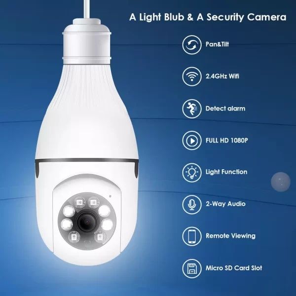 Камера тип КРУШКА с функция за въртене – 360° WIFI CAMERA LIGHT