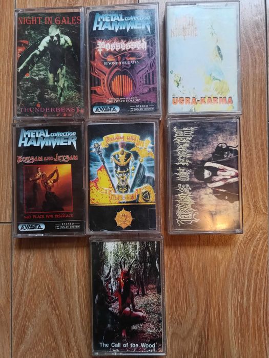 Colecție 8 casete audio muzica ROCK/Heavy metal, anii'90