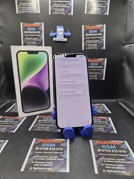 iPhone 14 Plus / Black / 128GB / 100% / Garantie / Posibilitate Rate