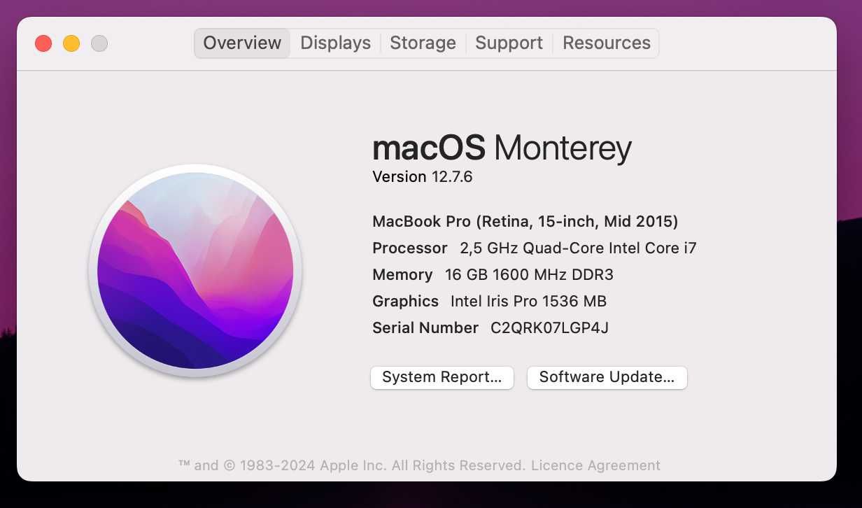 Macbook Pro 2015 15"