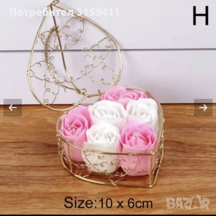 Декоративна кошничка със сапунени розички