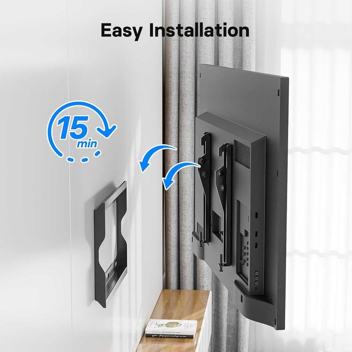 Suport TV perete, reglabil 17"-42" 43cm-107cm, negru