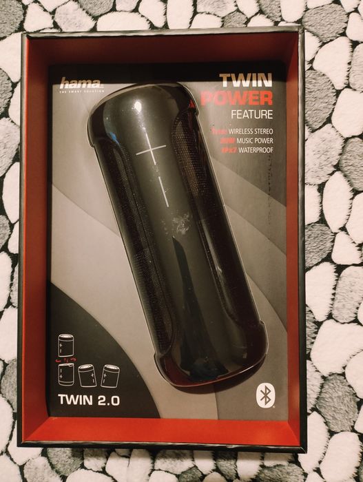 Bluetooth мобилна колонка от 2 части HAMA Twin 2.0, 2 x 10 W, Черен