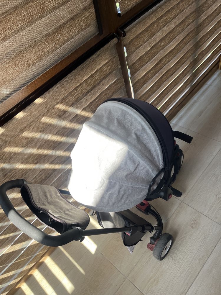 Smart Trike Tricicleta pliabila 7 in 1 pentru copii, Melange Grey