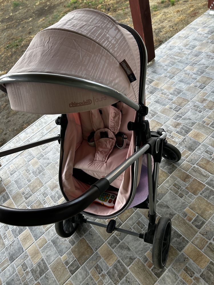 Carucior Chipolino Aura 3 in 1 flamingo