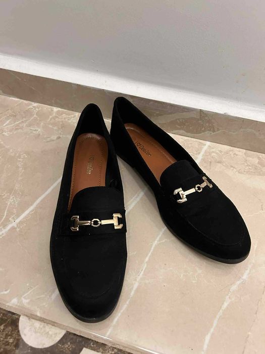 Дамски черни мокасини - 40 номер