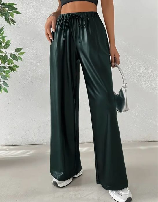 Новые кожанные утепленные брюки