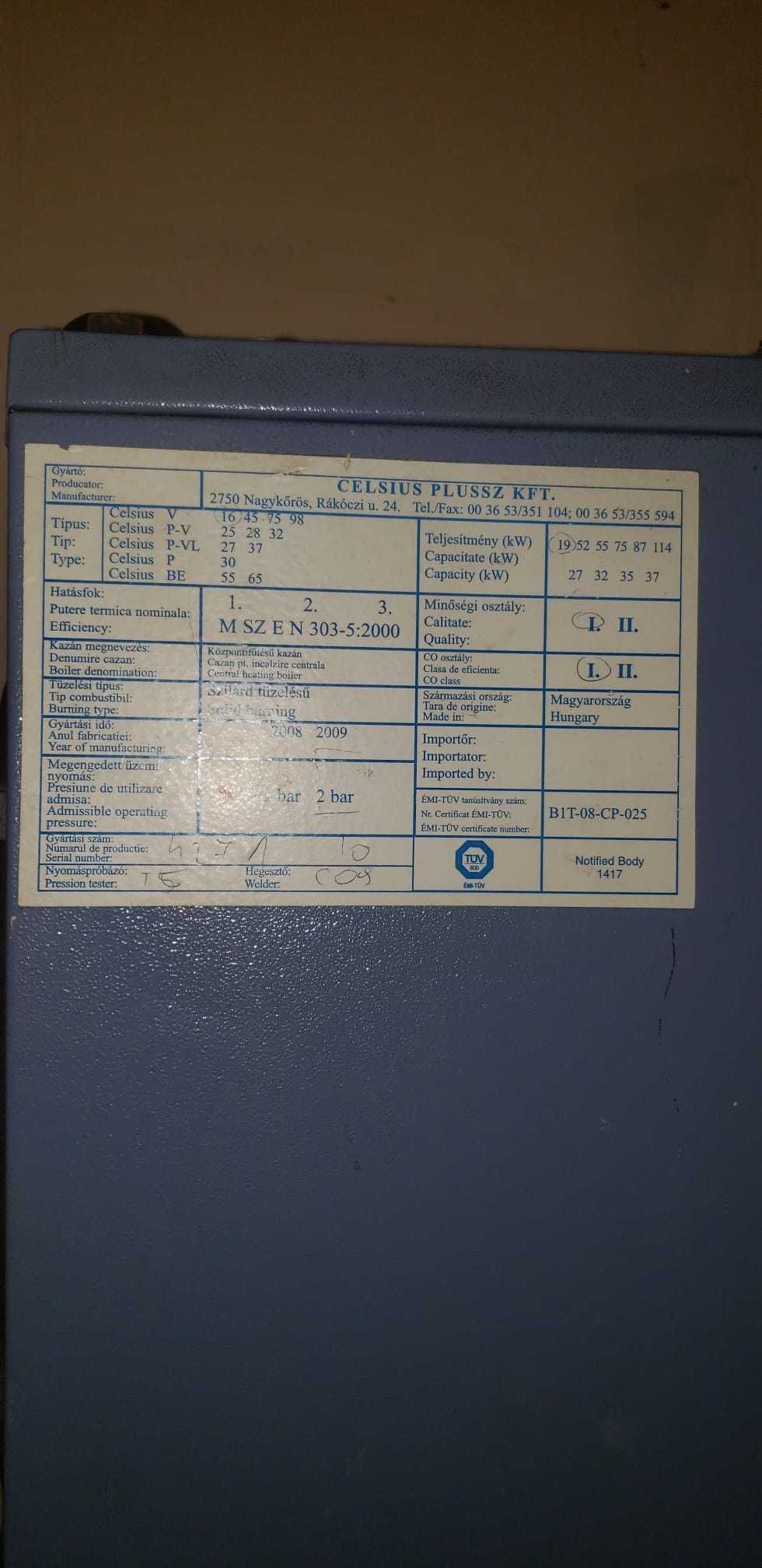 Cazan pe lemme Celsius 19kw
