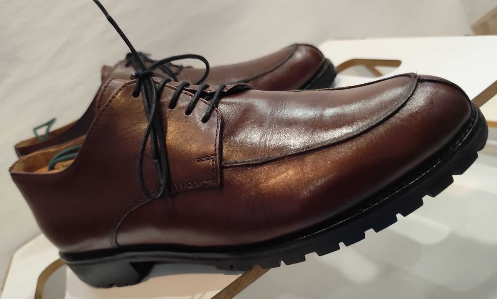 Pantofi derby 43 43.5 split toe KALMAN KALMAN piele naturala moale