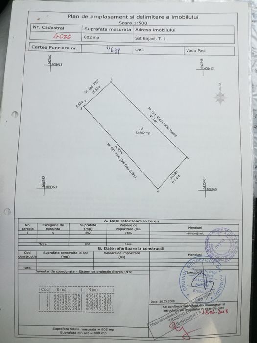 Teren intravilan 802 mp