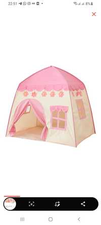 Детская палатка домик розовая оптом