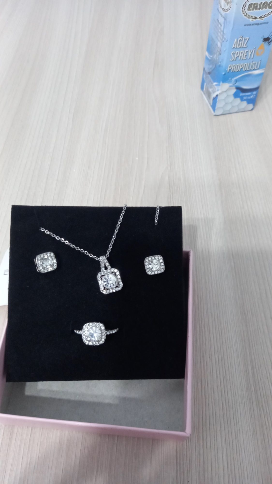 Комплект Premium jewellery медицинская сталь, кристаллы Swarovski