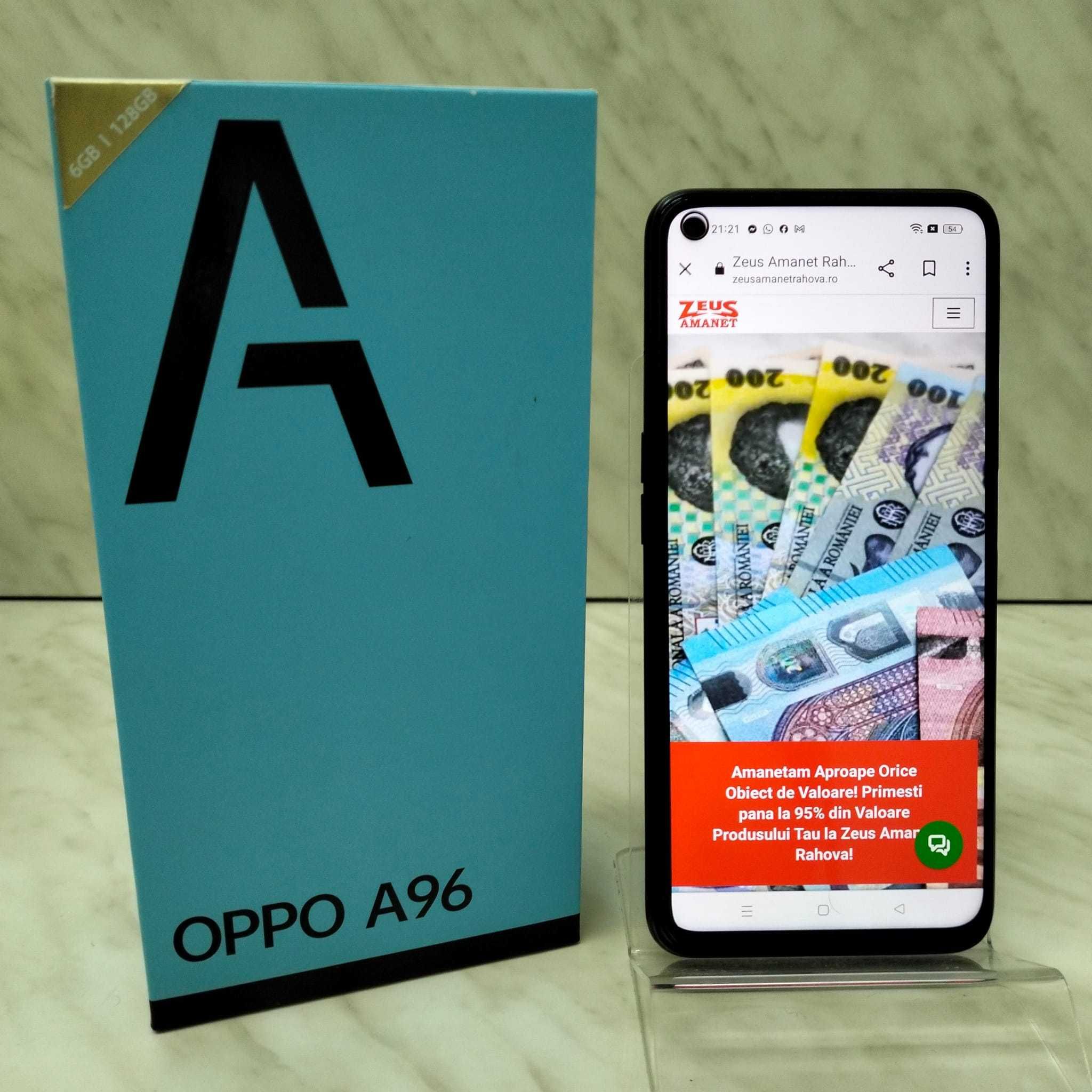 Telefon OPPO A96 Negru Mat 128GB /  6GB Zeus Amanet Rahova 20556