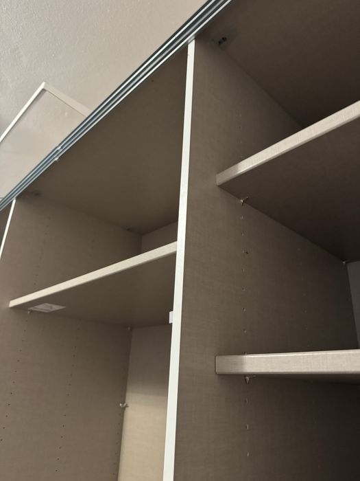 Rez/Dressing/Dulap 270/224/68 cm 2 usi culisante alb lucios/oglinda